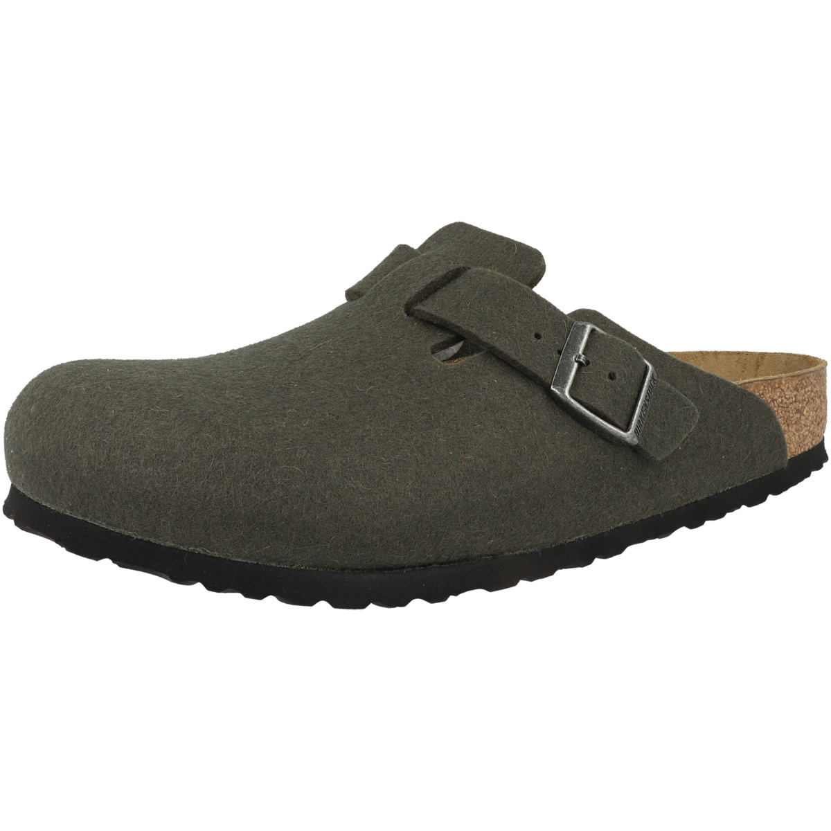 Birkenstock Boston Wollfilz Clogs normal dunkelgruen