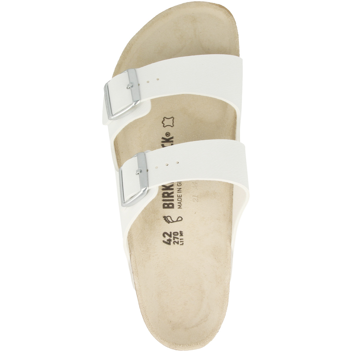 Birkenstock Arizona Birko-Flor Sandale normal weiss Birkenstock Arizona Birko-Flor Sandale normal weiss