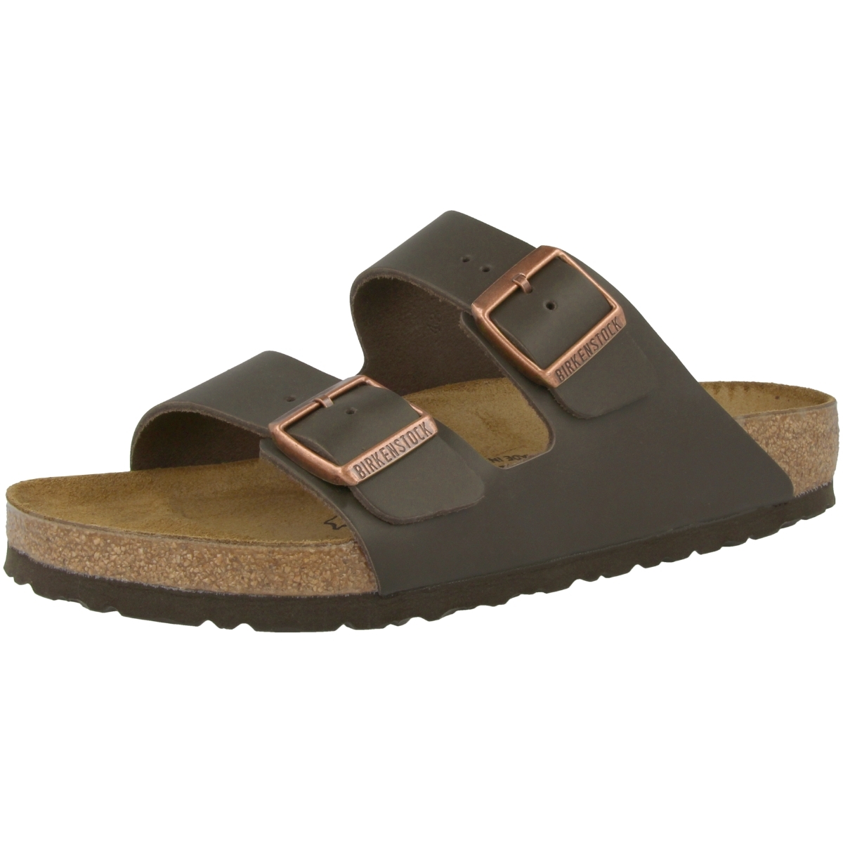 Birkenstock Arizona Glattleder Sandale schmal braun Birkenstock Arizona Glattleder Sandale schmal braun