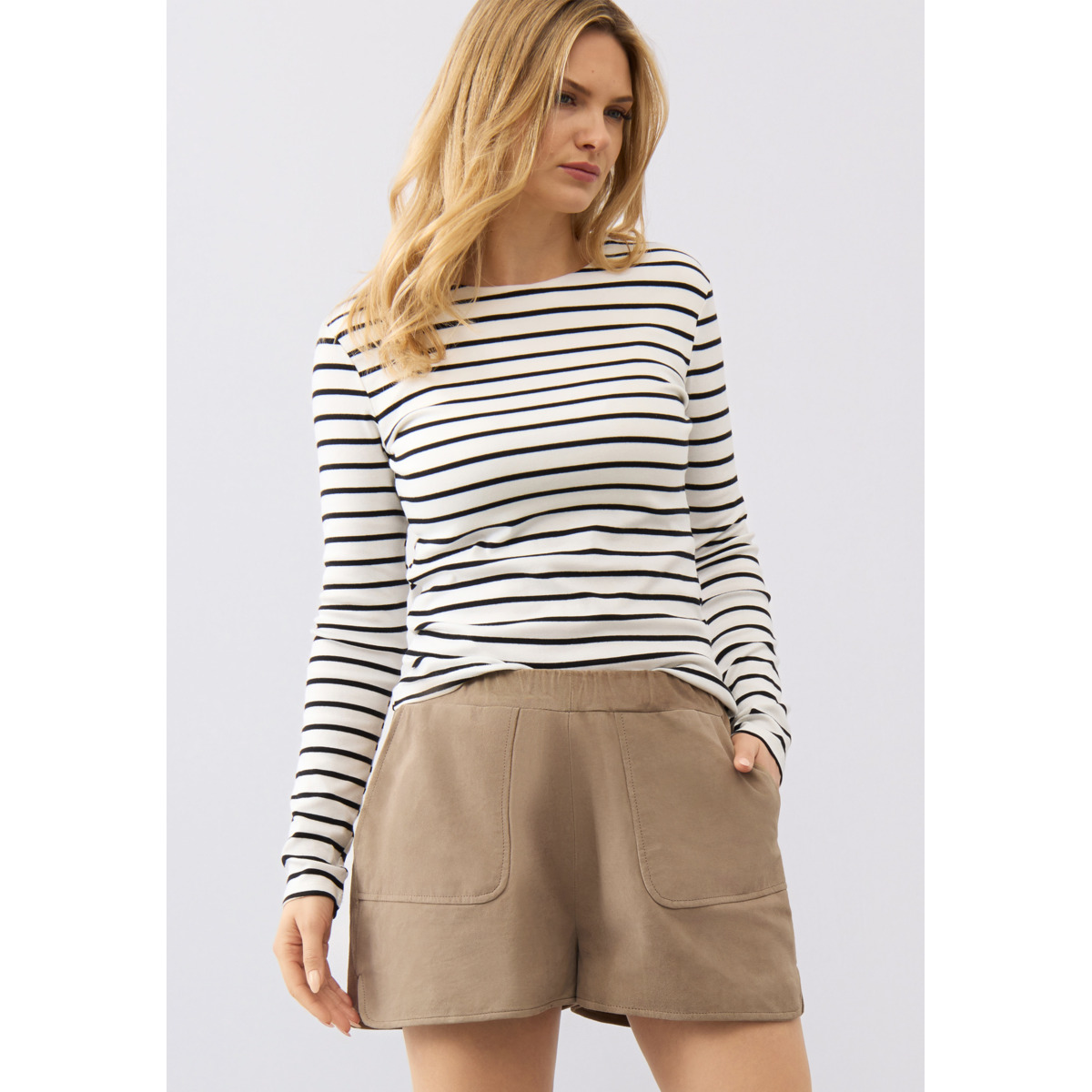 Bolongaro Trevor Tracie Short Ledershorts beige