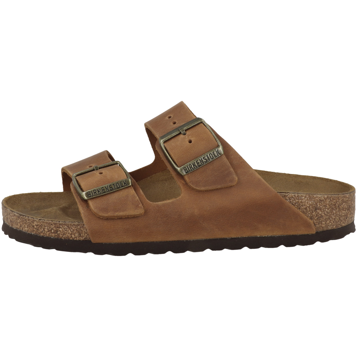 Birkenstock Arizona geöltes Naturleder Sandale schmal braun