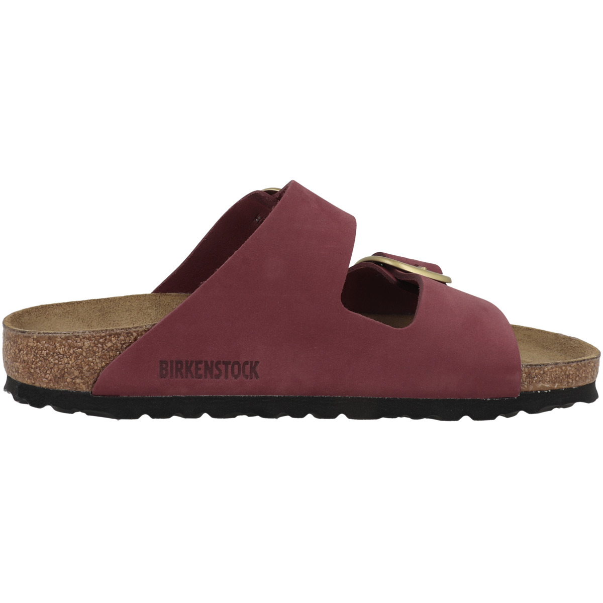 Birkenstock Arizona Big Buckle Nubukleder Sandale schmal rot