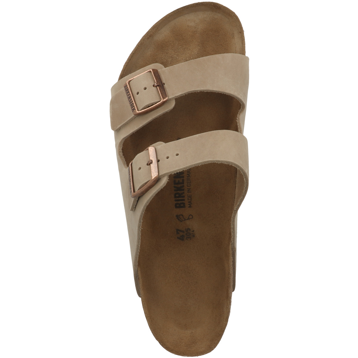 Birkenstock Arizona geöltes Nubukleder Sandale normal hellbraun Birkenstock Arizona geöltes Nubukleder Sandale normal hellbraun