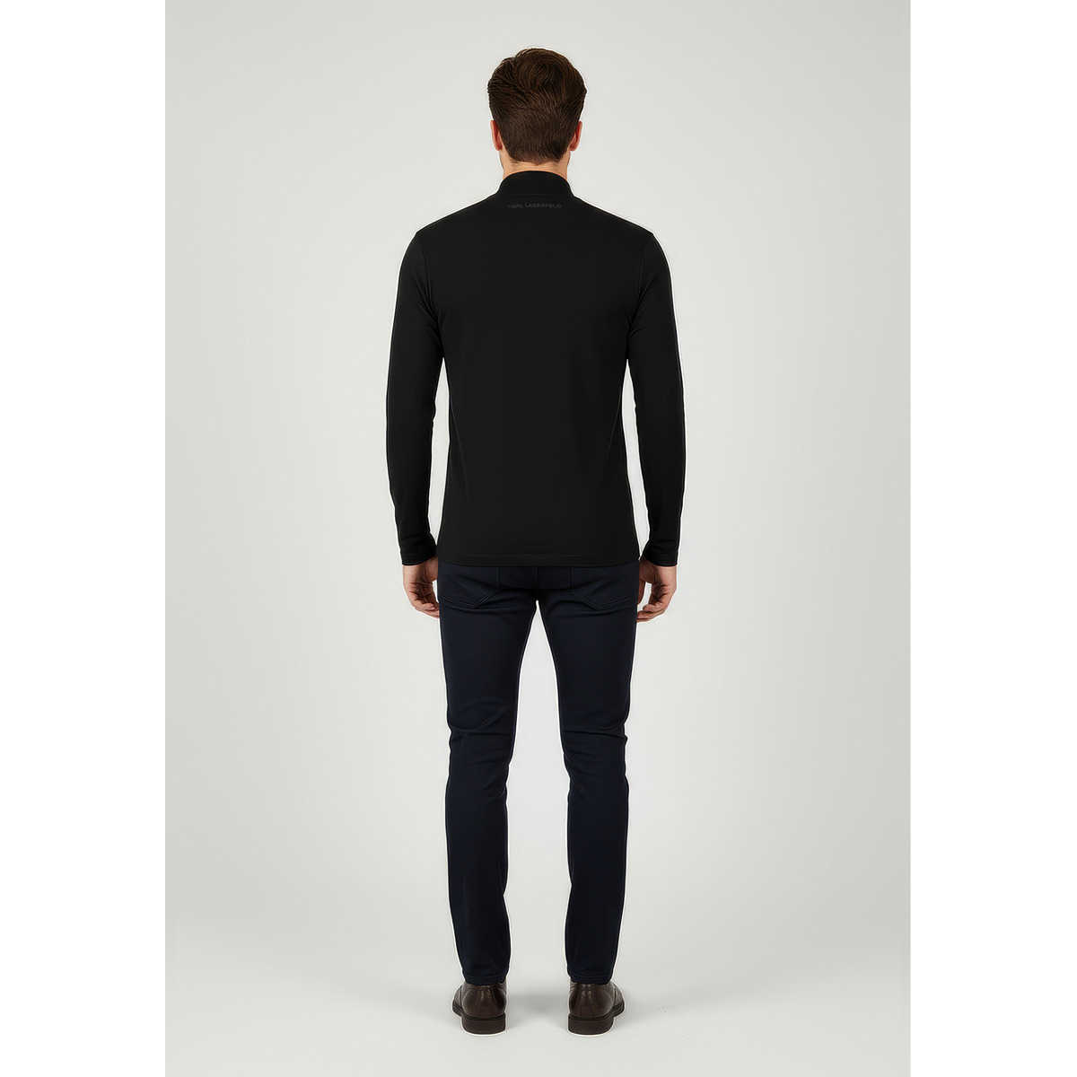 KARL LAGERFELD 755022 Langarmshirt schwarz