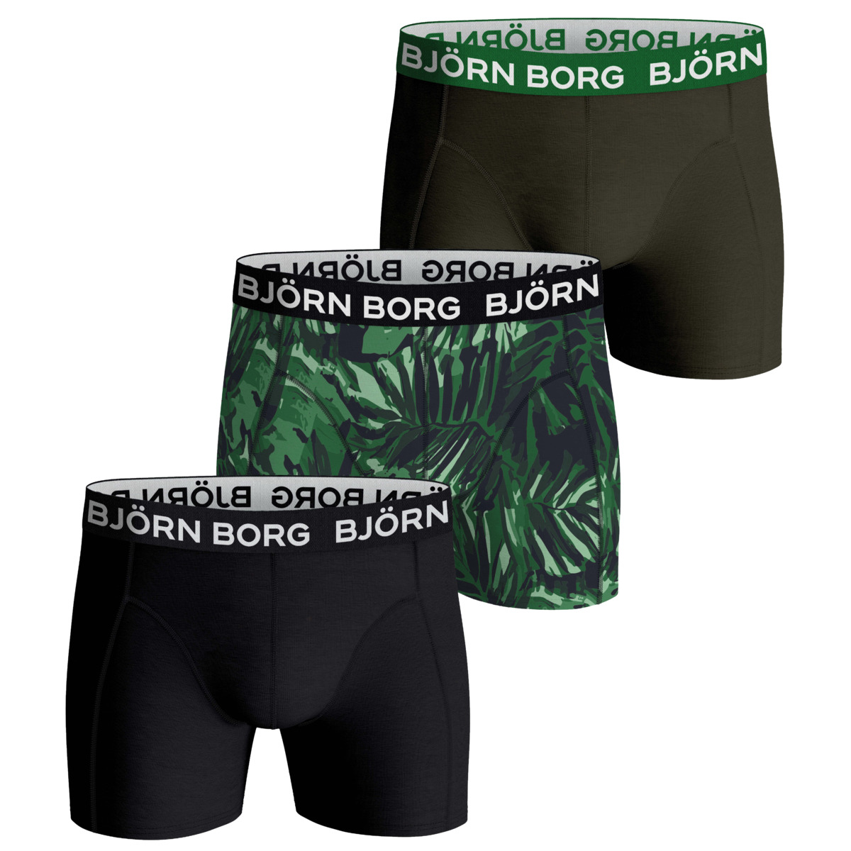 Björn Borg Cotton Stretch Boxer 3er Pack Boxershorts multicolor