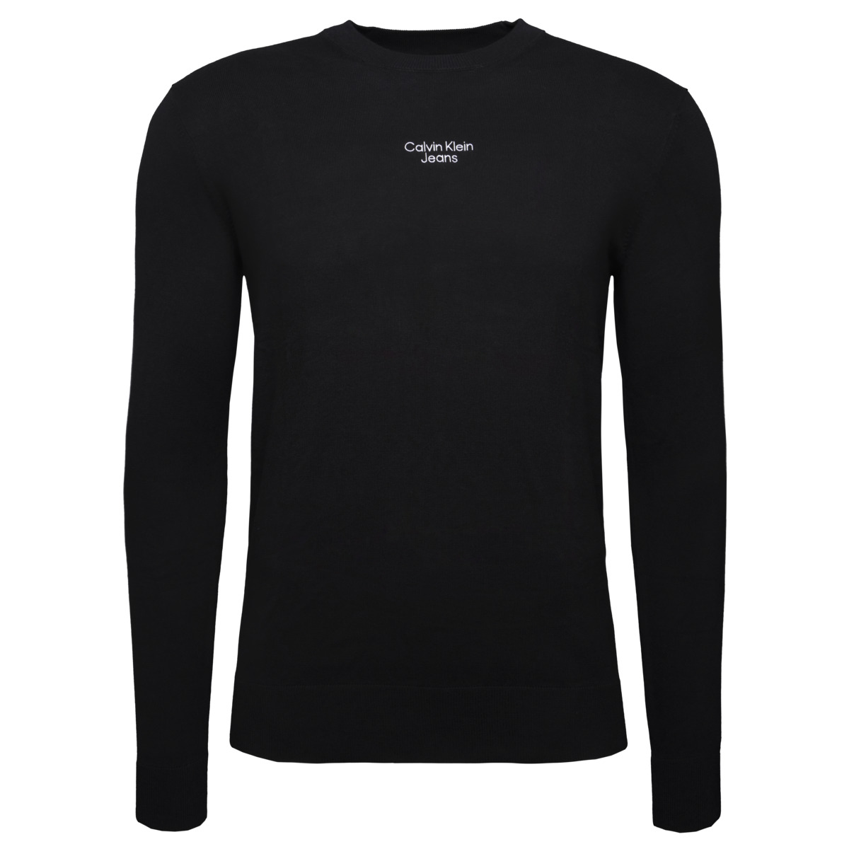 Calvin Klein Jeans Stacked Logo Crew Neck Sweatshirt schwarz