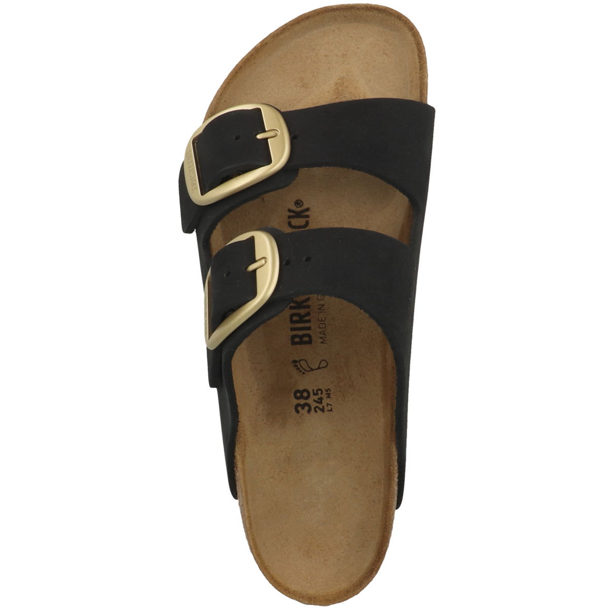 Birkenstock Arizona Big Buckle Nubukleder Sandale normal schwarz