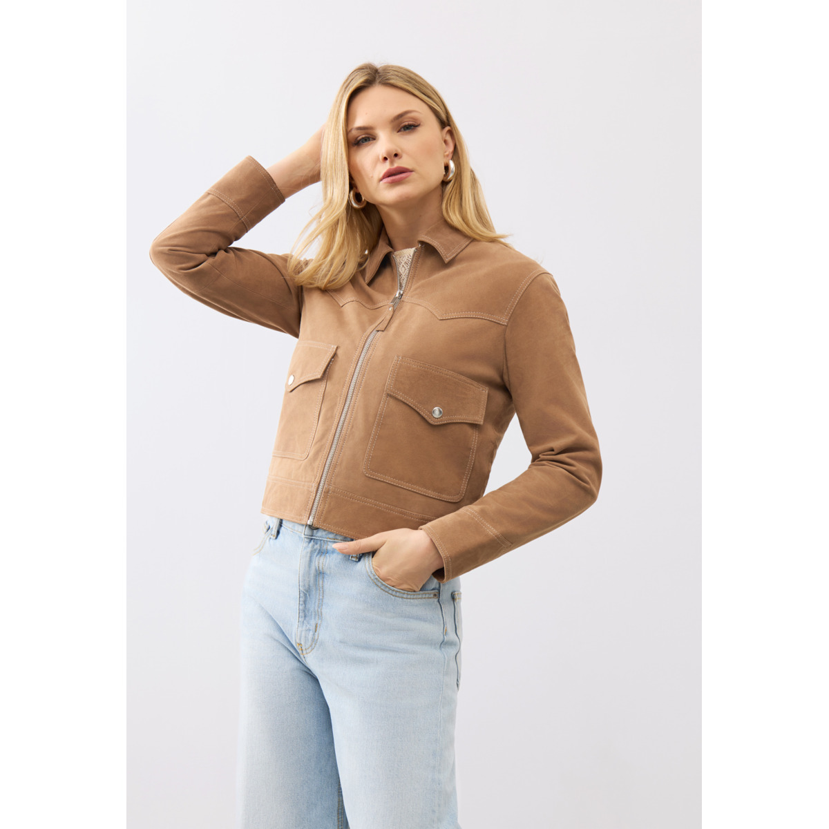 Bolongaro Trevor Freya Trucker Lederjacke braun