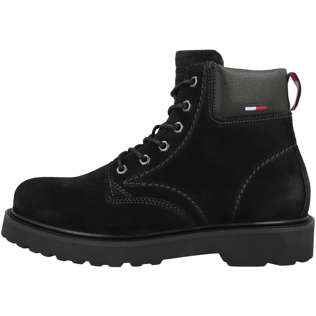 Tommy Hilfiger Tommy Jeans Bran Short Lace Up Nylon Collar Boots schwarz