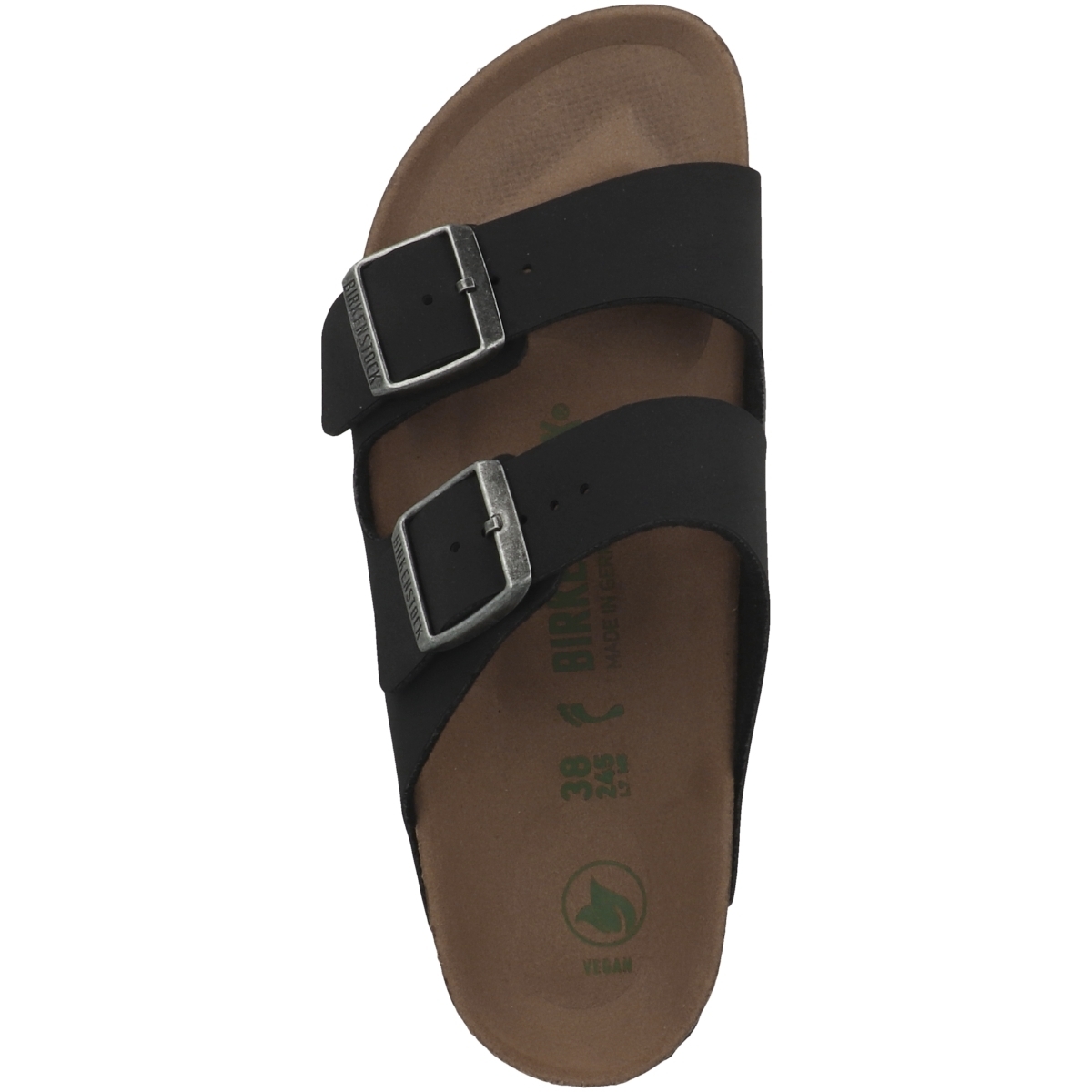 Birkenstock Arizona Birko-Flor Nubuk Sandale schmal schwarz