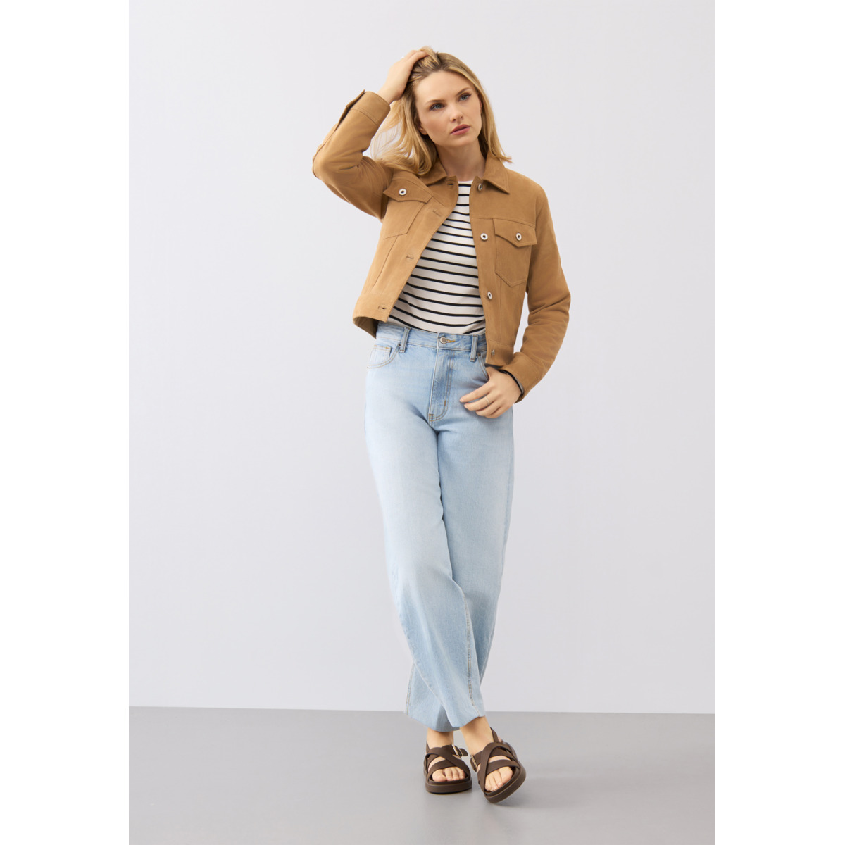 Bolongaro Trevor Ayla Trucker Lederjacke braun