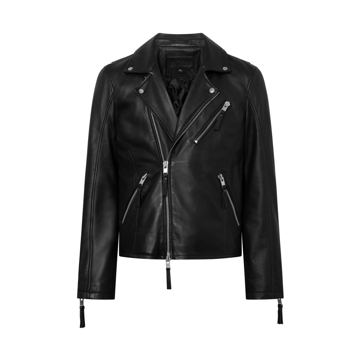 Bolongaro Trevor Arlo Biker Lederjacke schwarz