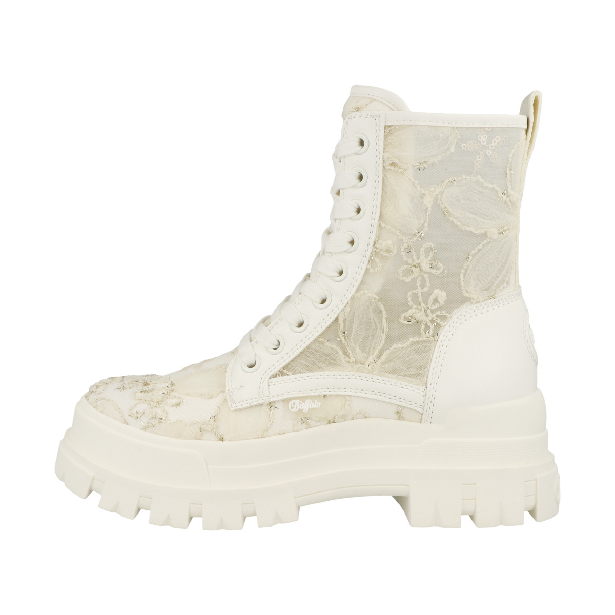 Buffalo Aspha Rld Bloom Flower Boots weiss