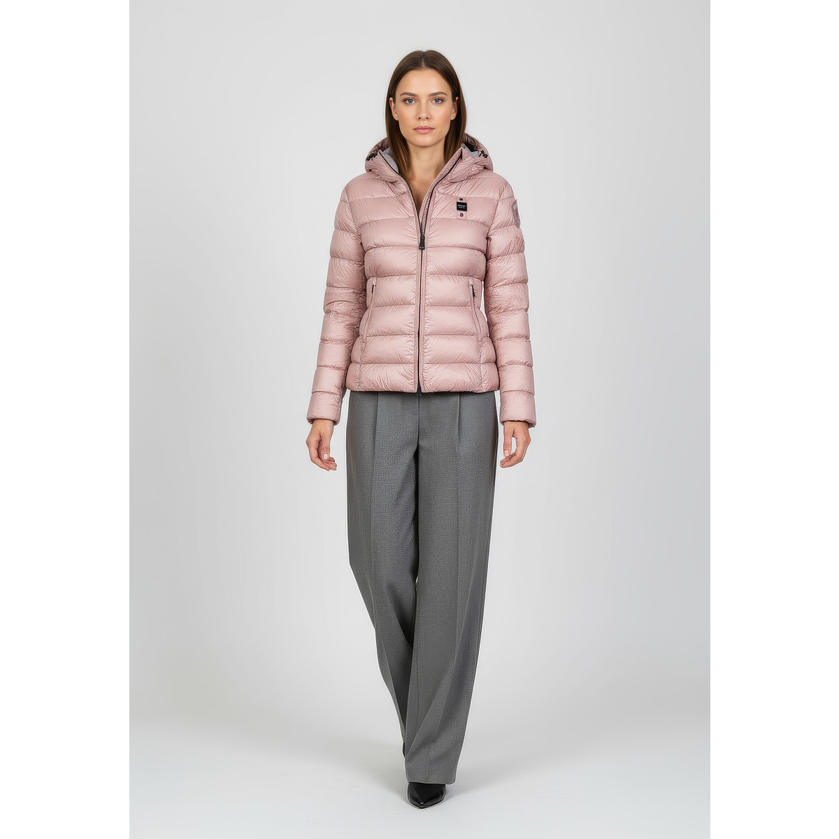 Blauer Caroll Steppjacke rosa