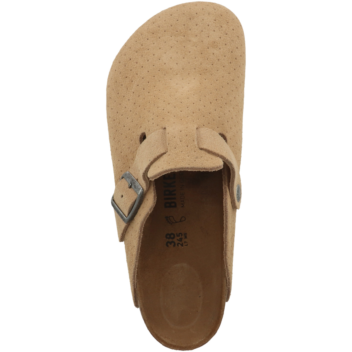 Birkenstock Boston Veloursleder Clogs normal beige