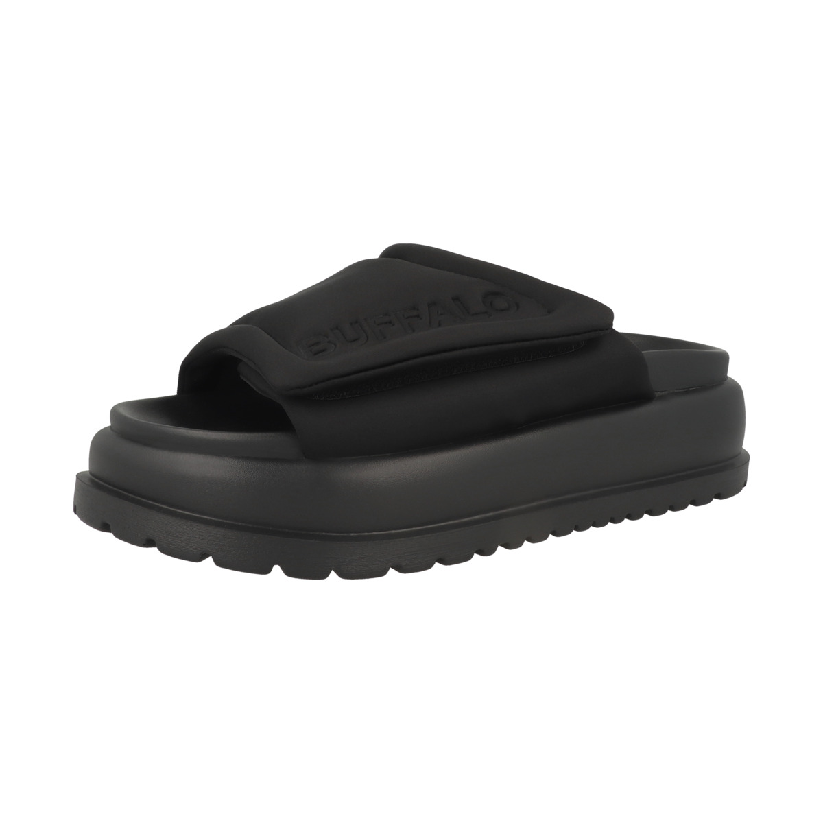 Buffalo Palma Velcro Pantolette schwarz