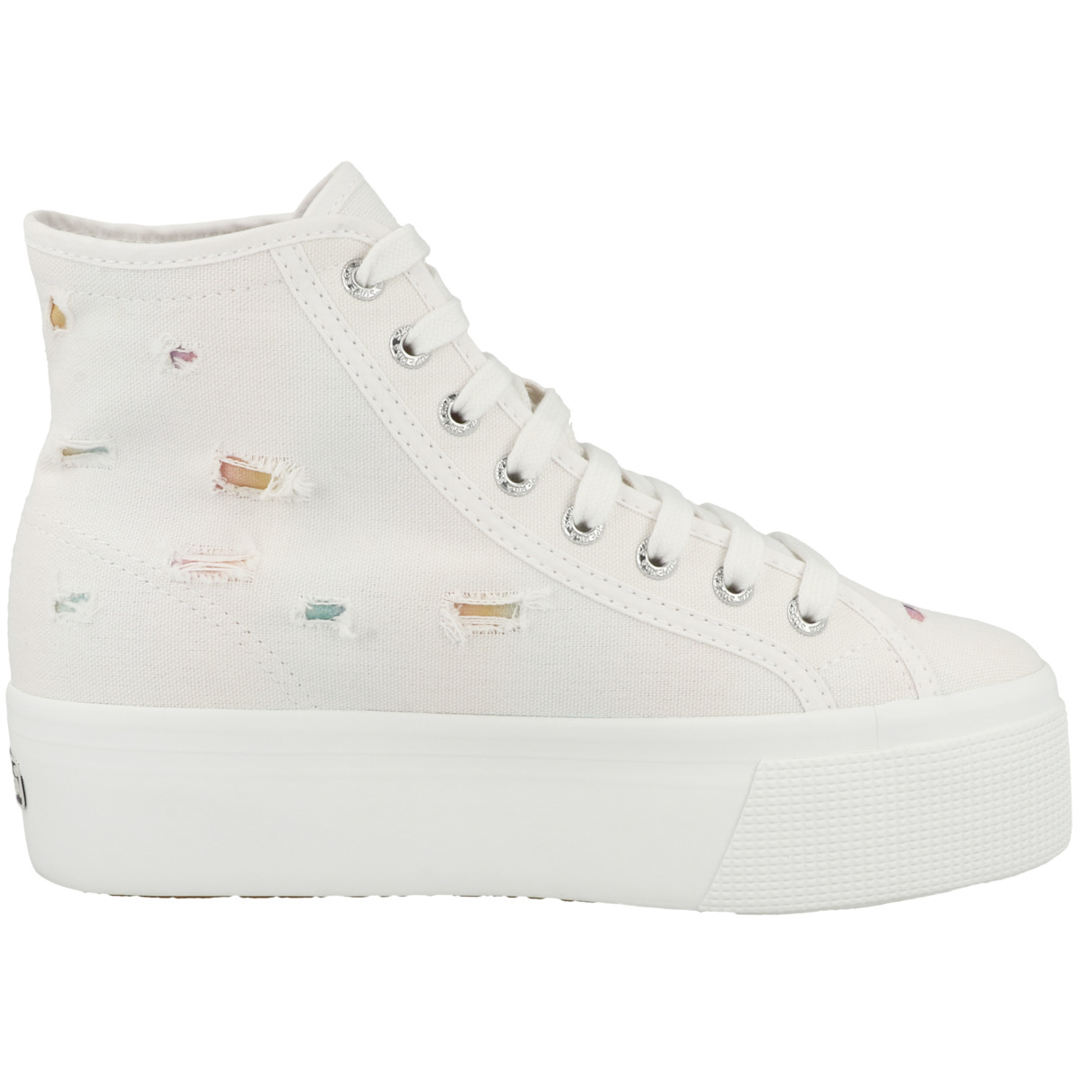 Superga 2708 Ripped Multicolor Cotton Sneaker weiss Superga 2708 Ripped Multicolor Cotton Sneaker weiss
