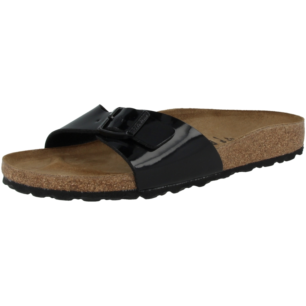 Birkenstock Madrid Birko-Flor Lack Sandale schmal schwarz Birkenstock Madrid Birko-Flor Lack Sandale schmal schwarz