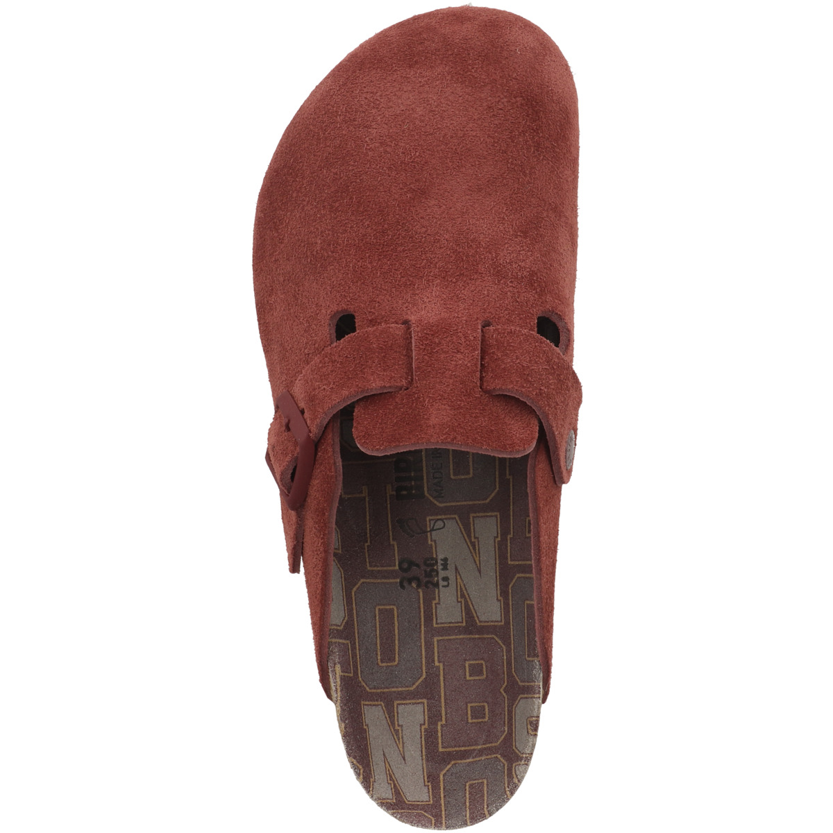 Birkenstock Boston Veloursleder Clogs normal bordeaux