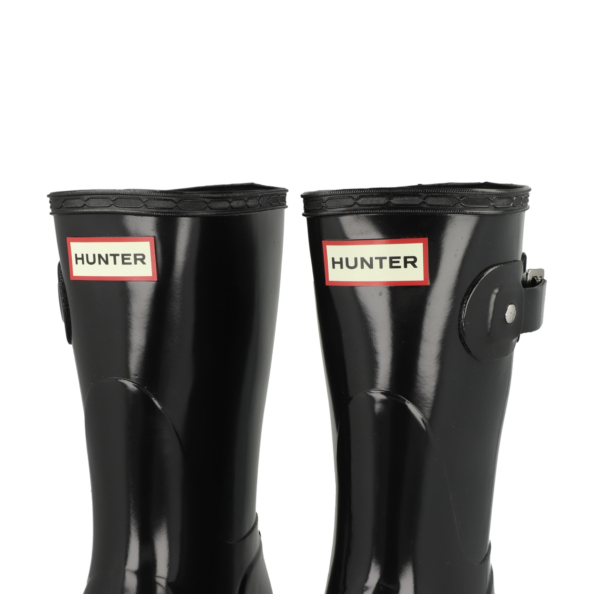 Hunter Womens Original Short Gloss Boot Gummistiefel schwarz