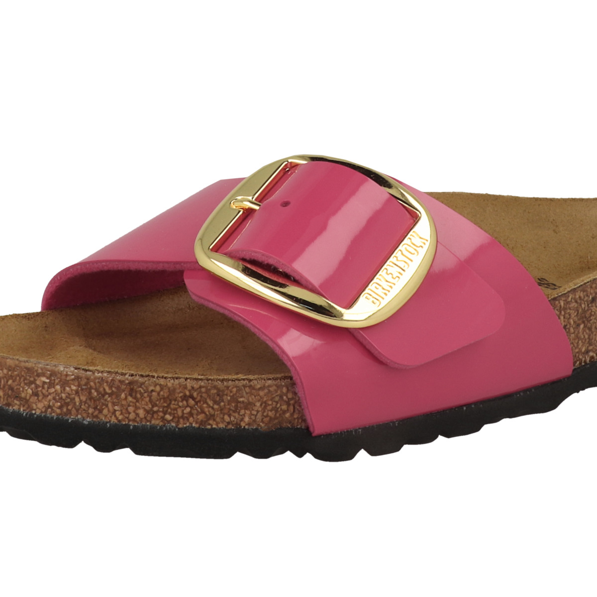 Birkenstock Madrid Big Buckle Birko-Flor Patent Sandale schmal pink