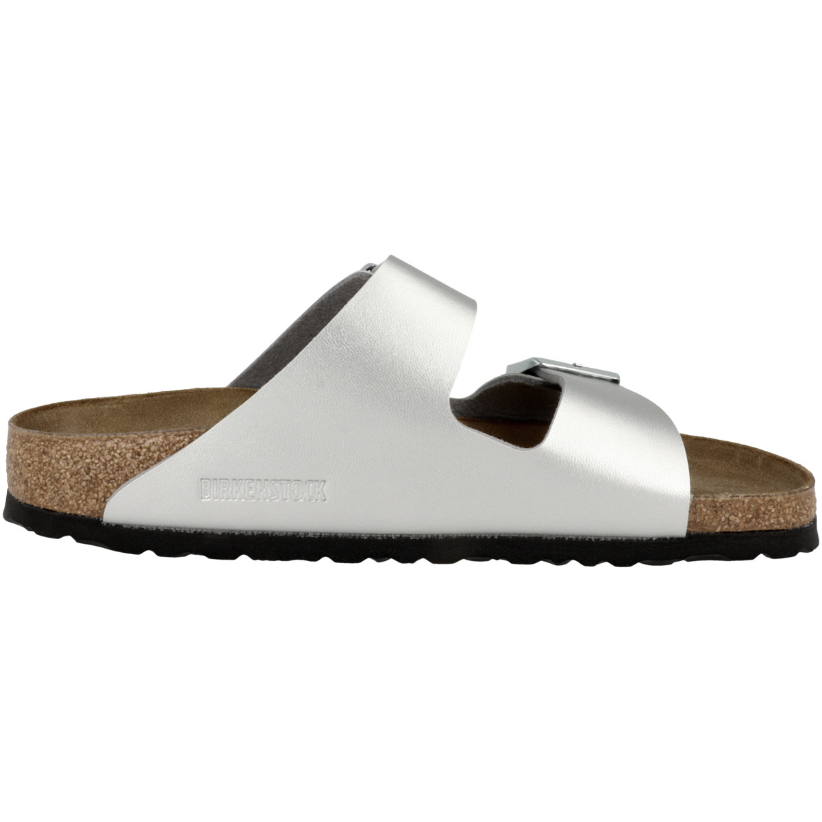 Birkenstock Arizona Birko-Flor Sandale schmal silber Birkenstock Arizona Birko-Flor Sandale schmal silber