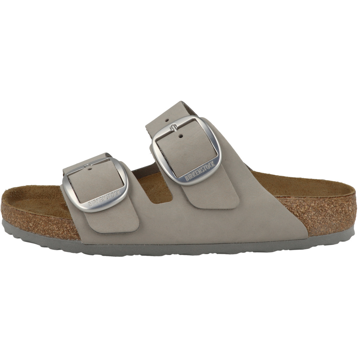 Birkenstock Arizona Big Buckle Nubukleder Sandale normal hellgrau