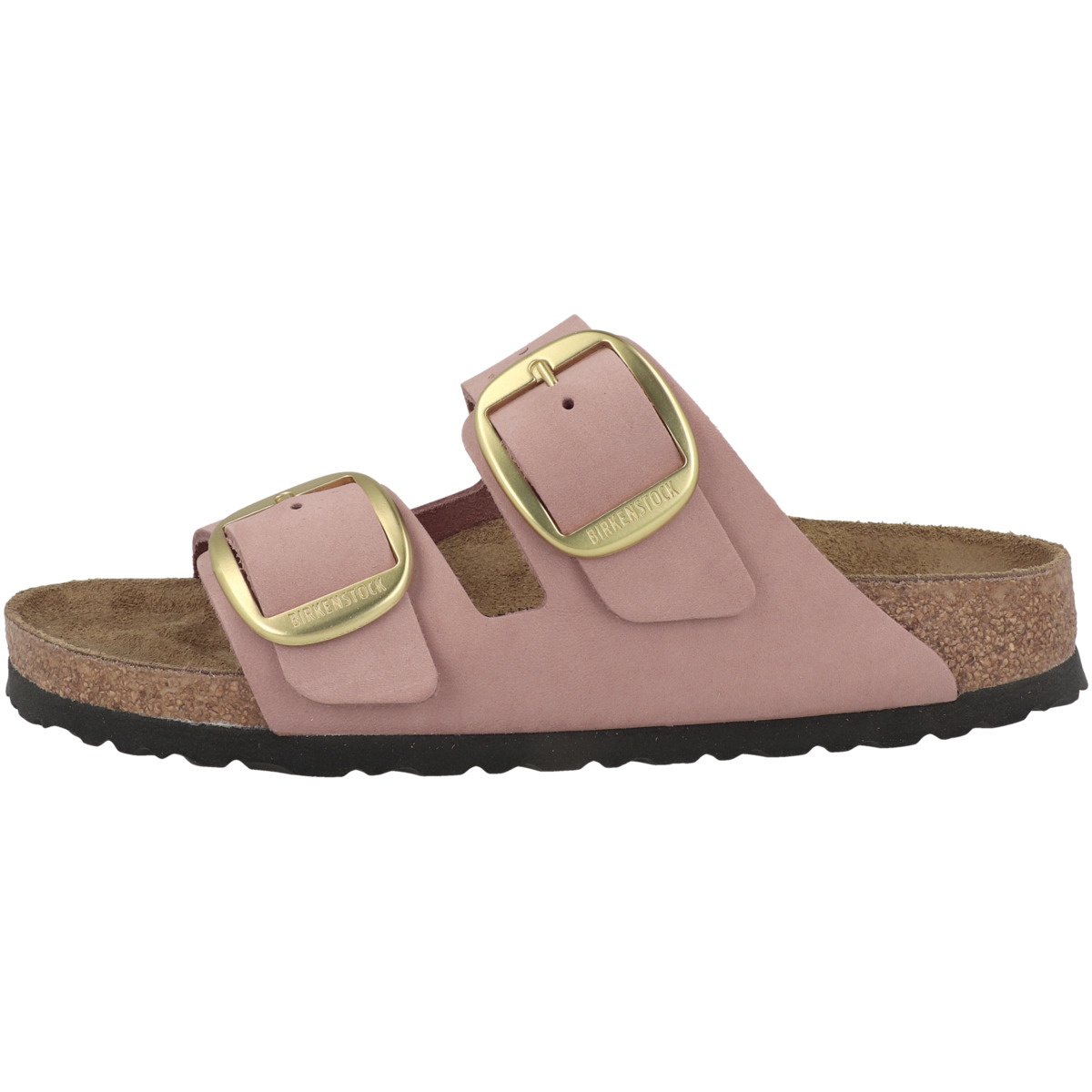 Birkenstock Arizona Big Buckle Nubukleder Sandale schmal rosa