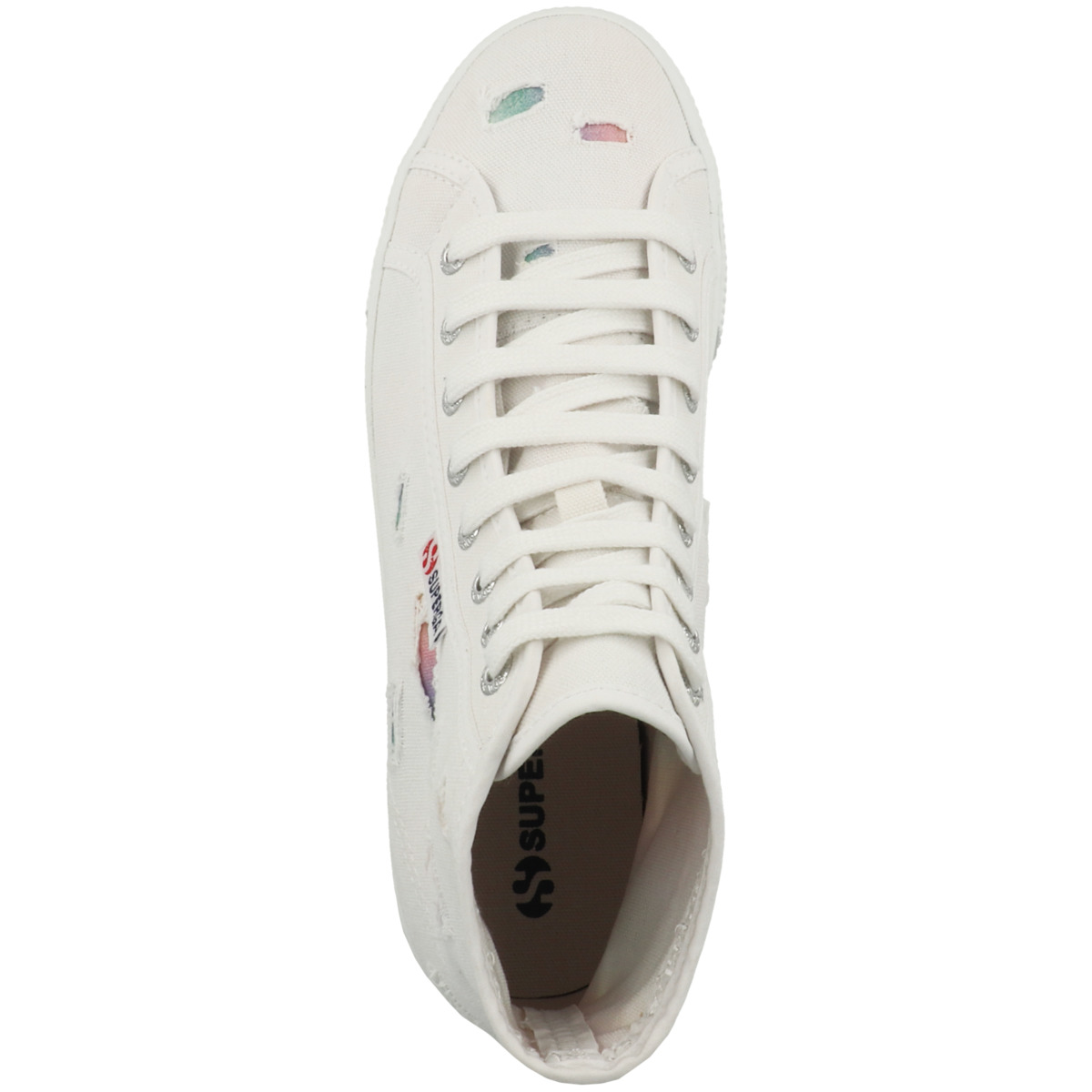 Superga 2708 Ripped Multicolor Cotton Sneaker weiss Superga 2708 Ripped Multicolor Cotton Sneaker weiss