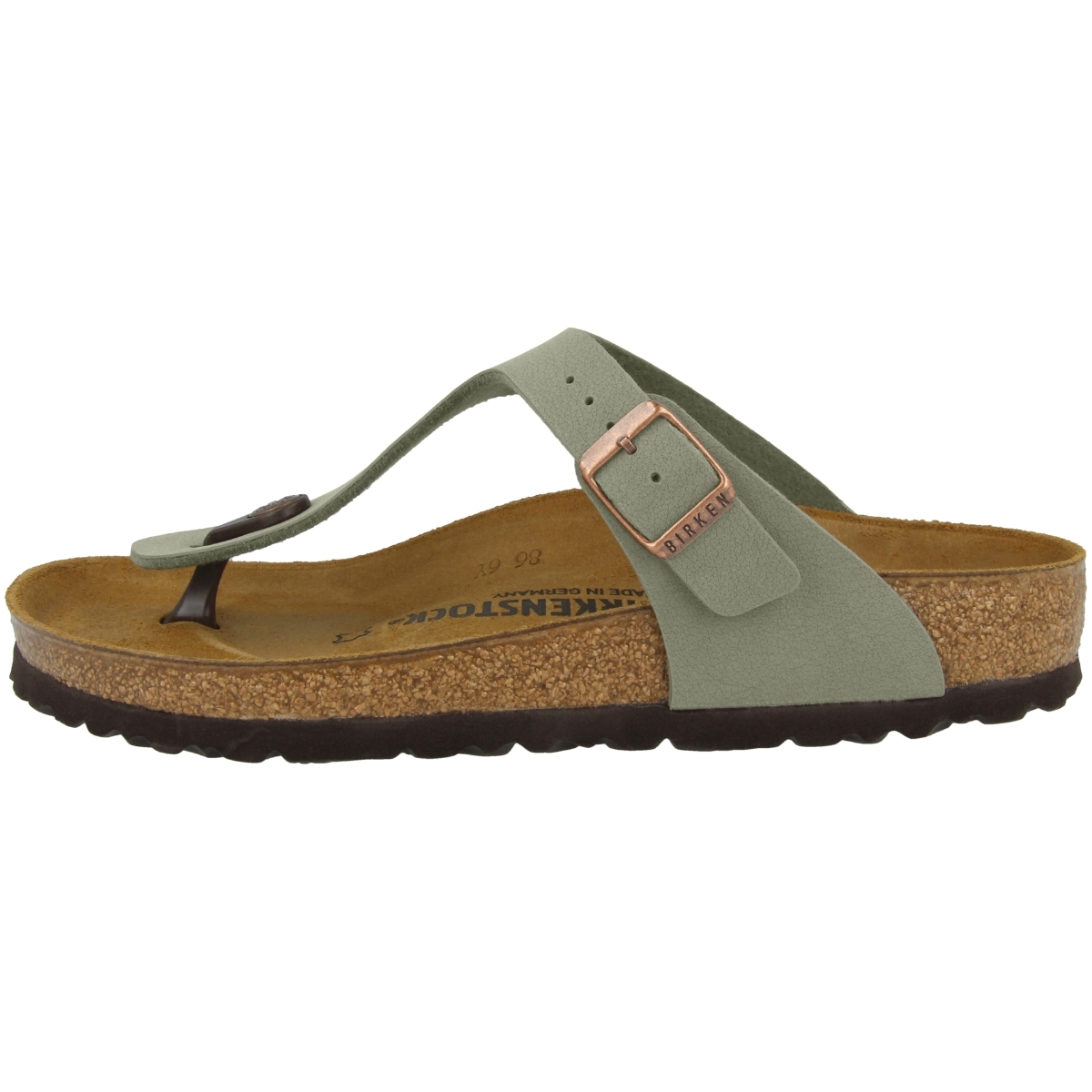 Birkenstock Gizeh Birko-Flor Nubuk Sandale normal grau