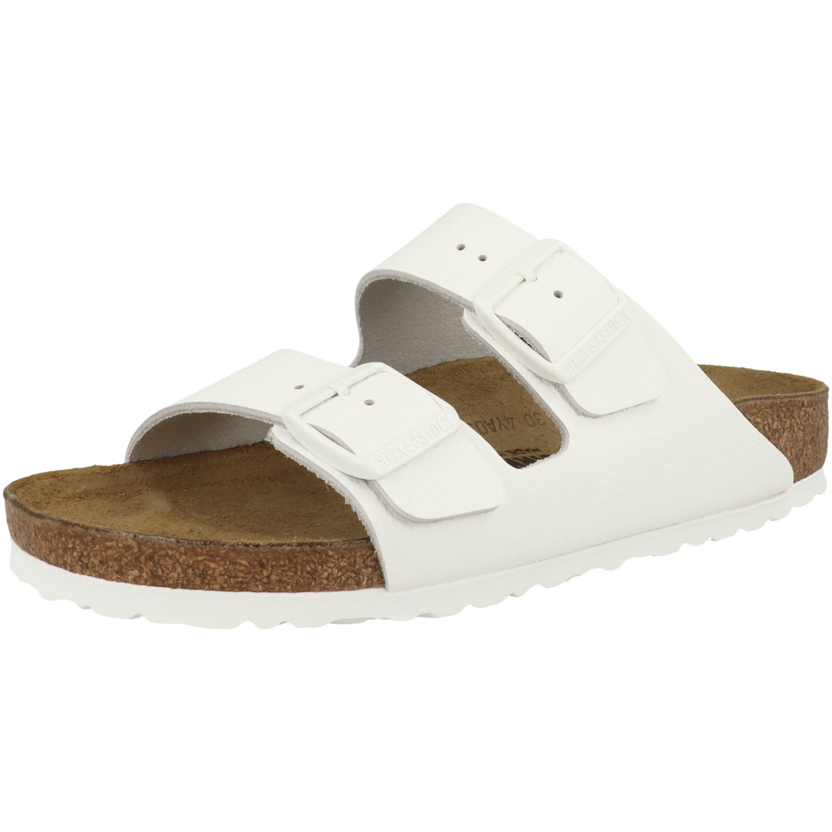 Birkenstock Arizona Naturleder Sandale schmal weiss Birkenstock Arizona Naturleder Sandale schmal weiss