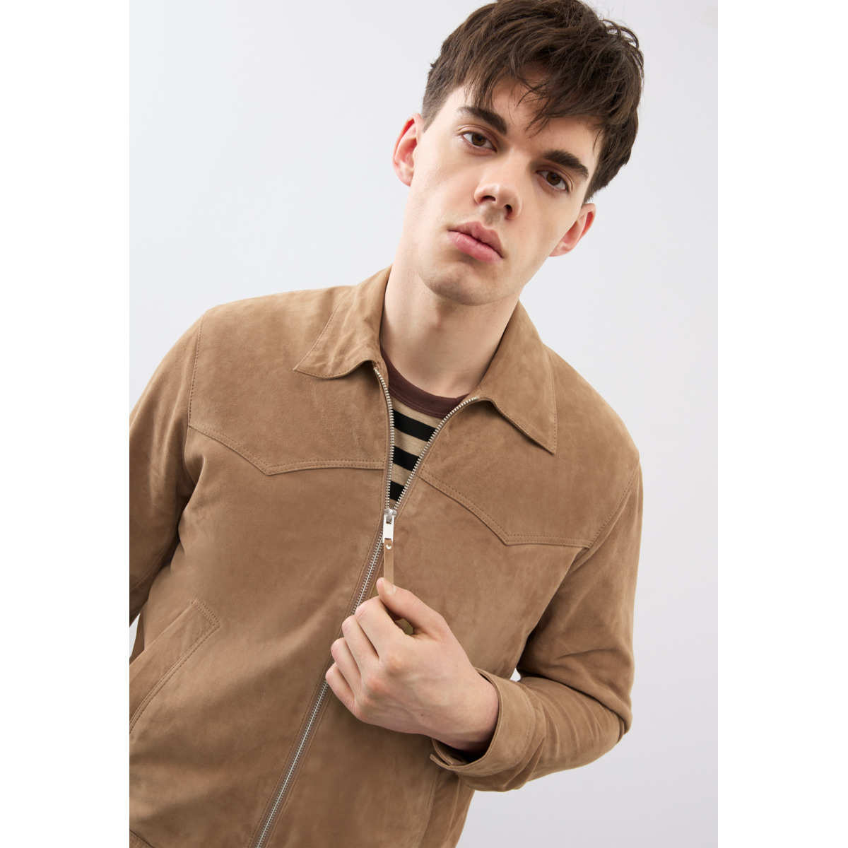 Bolongaro Trevor Theo Worker Lederjacke braun