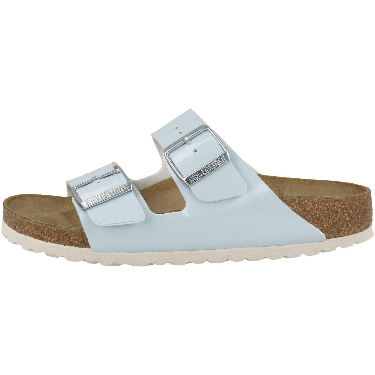 Birkenstock Arizona Birko-Flor Patent Sandale schmal hellblau