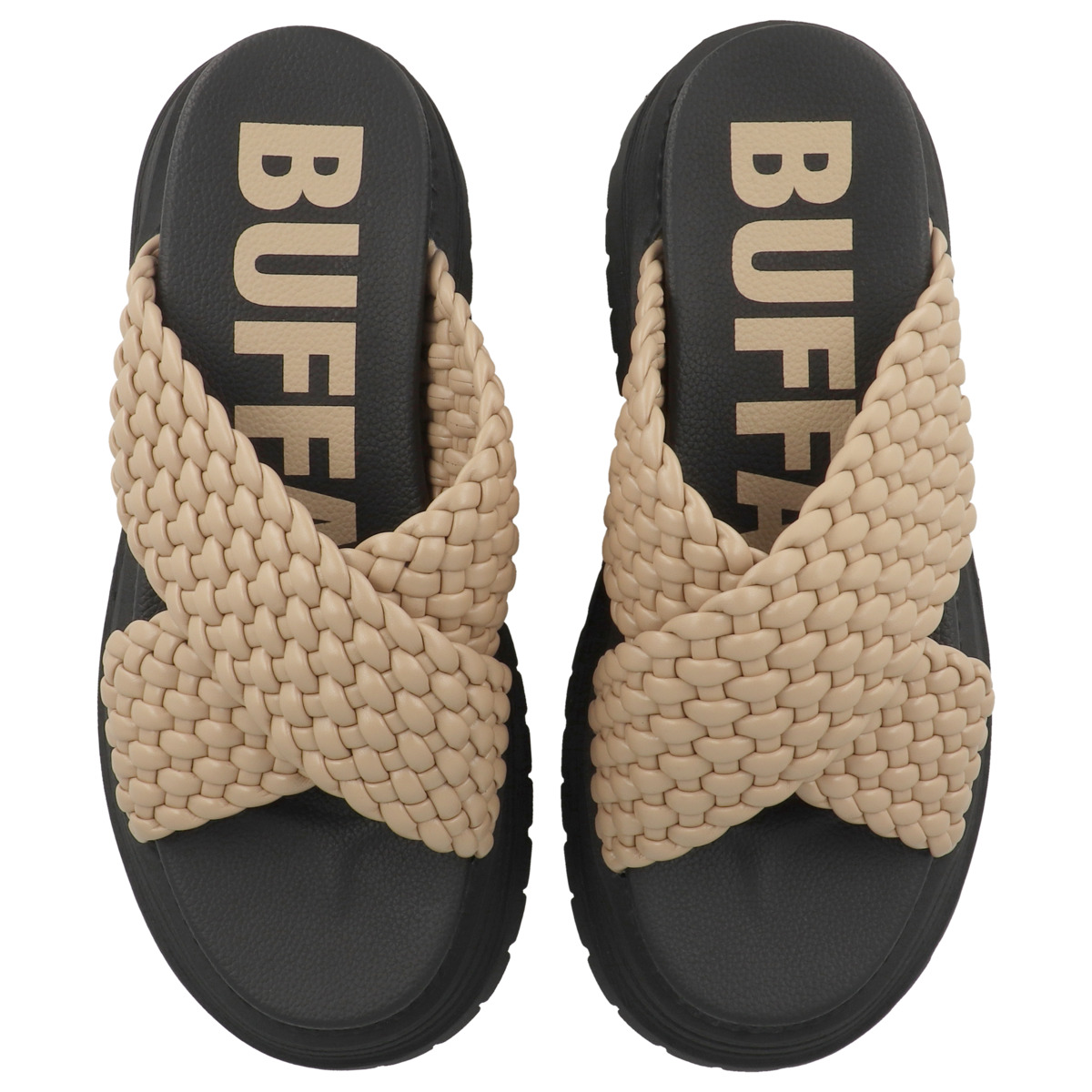 Buffalo Lennox Cross Pantolette creme
