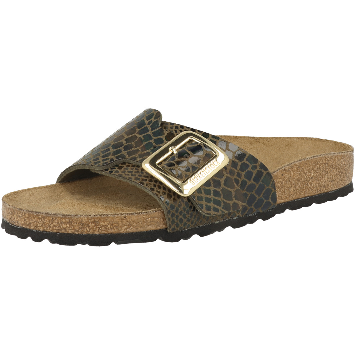 Birkenstock Catalina Cushion Buckle Synthetik Sandale schmal braun