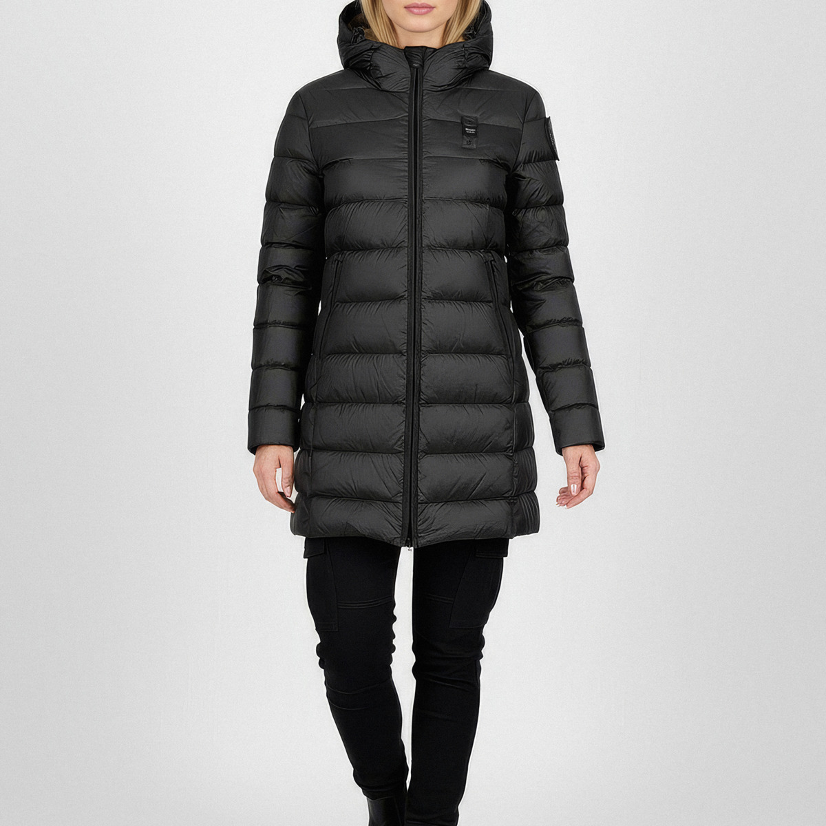 Blauer Agnes Daunenjacke schwarz