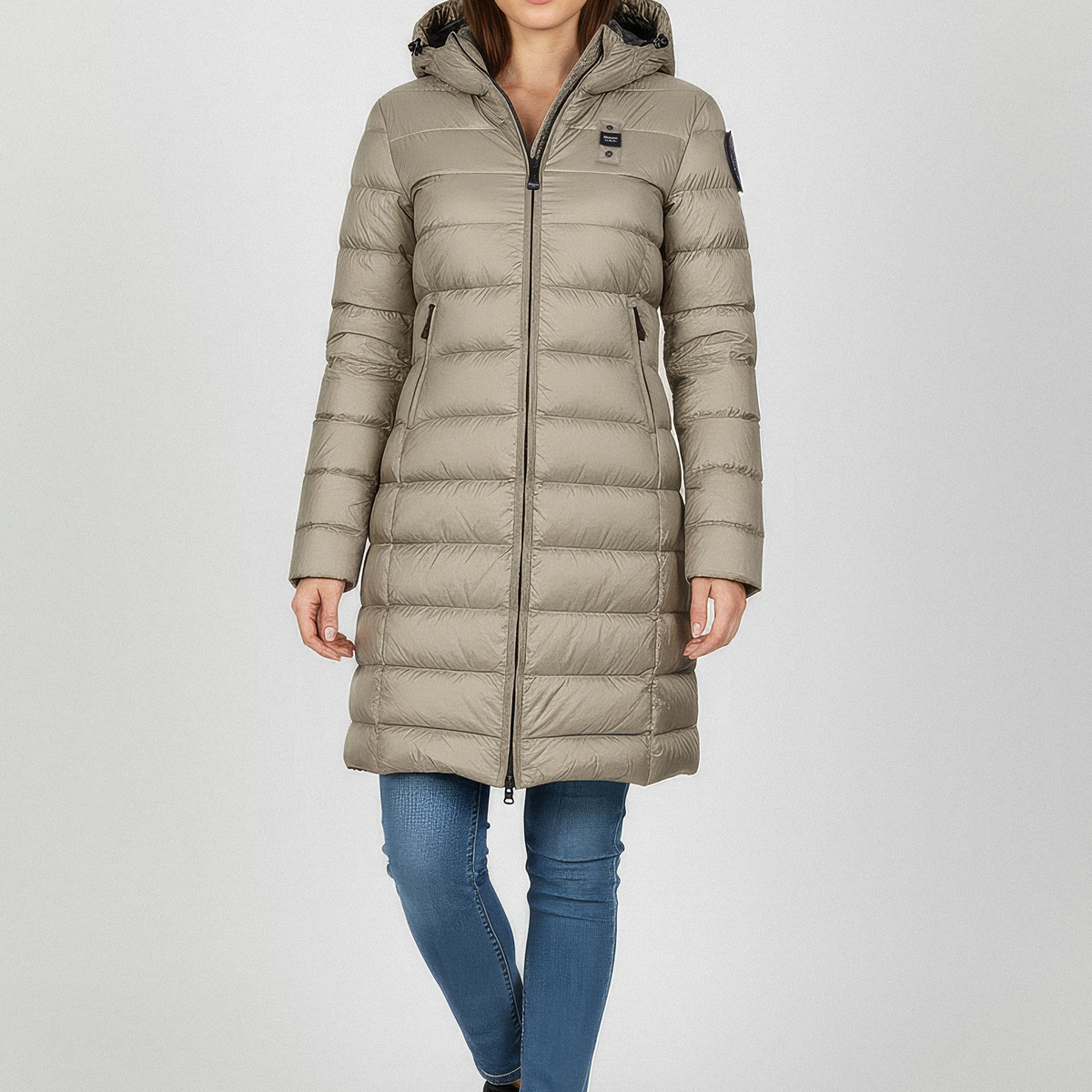Blauer Agnes Daunenjacke grau