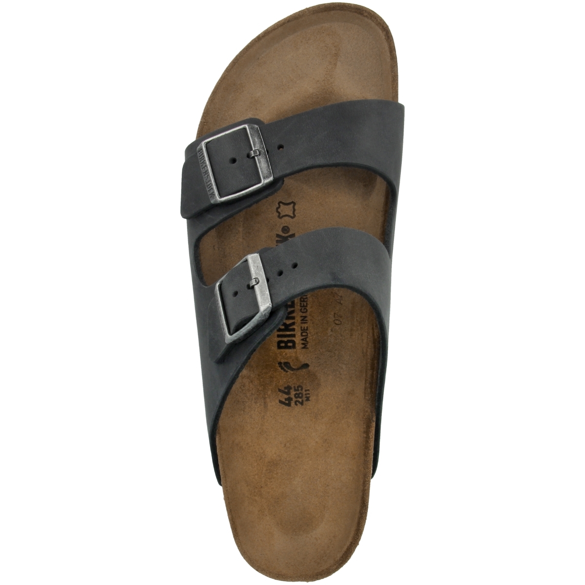 Birkenstock Arizona geöltes Nubukleder Sandale normal schwarz Birkenstock Arizona geöltes Nubukleder Sandale normal schwarz
