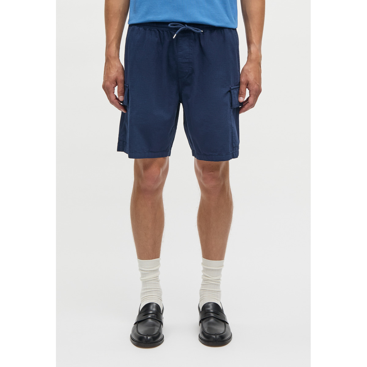 Mads Norgaard Cotton Ripstop Shorts dunkelblau