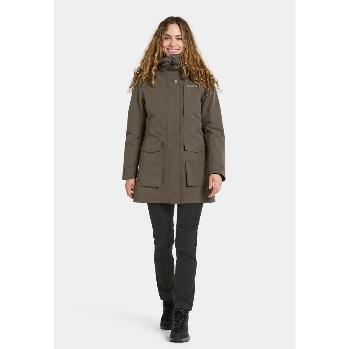 Didriksons Harriet WNS Parka Parka dunkelbraun