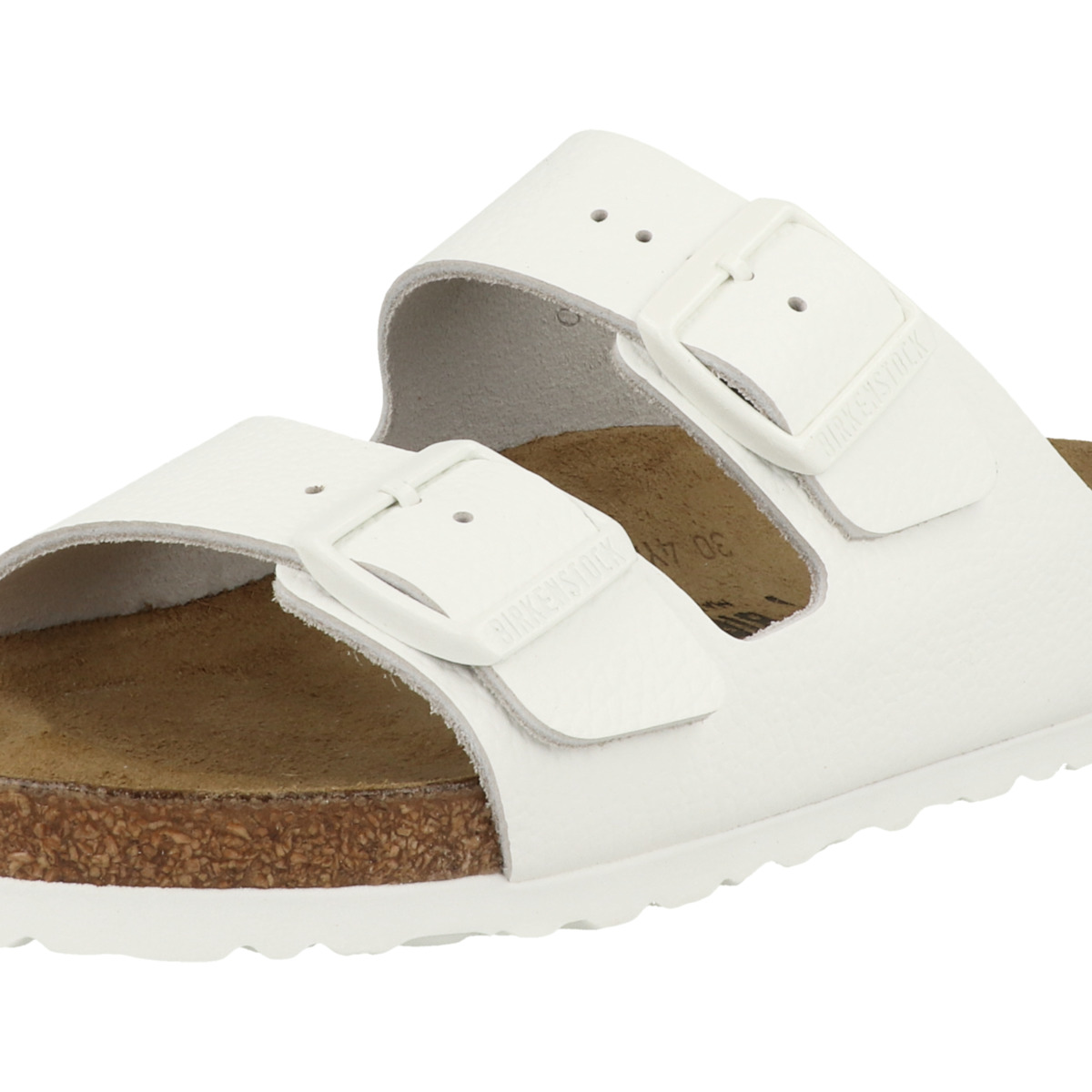 Birkenstock Arizona Naturleder Sandale schmal weiss Birkenstock Arizona Naturleder Sandale schmal weiss