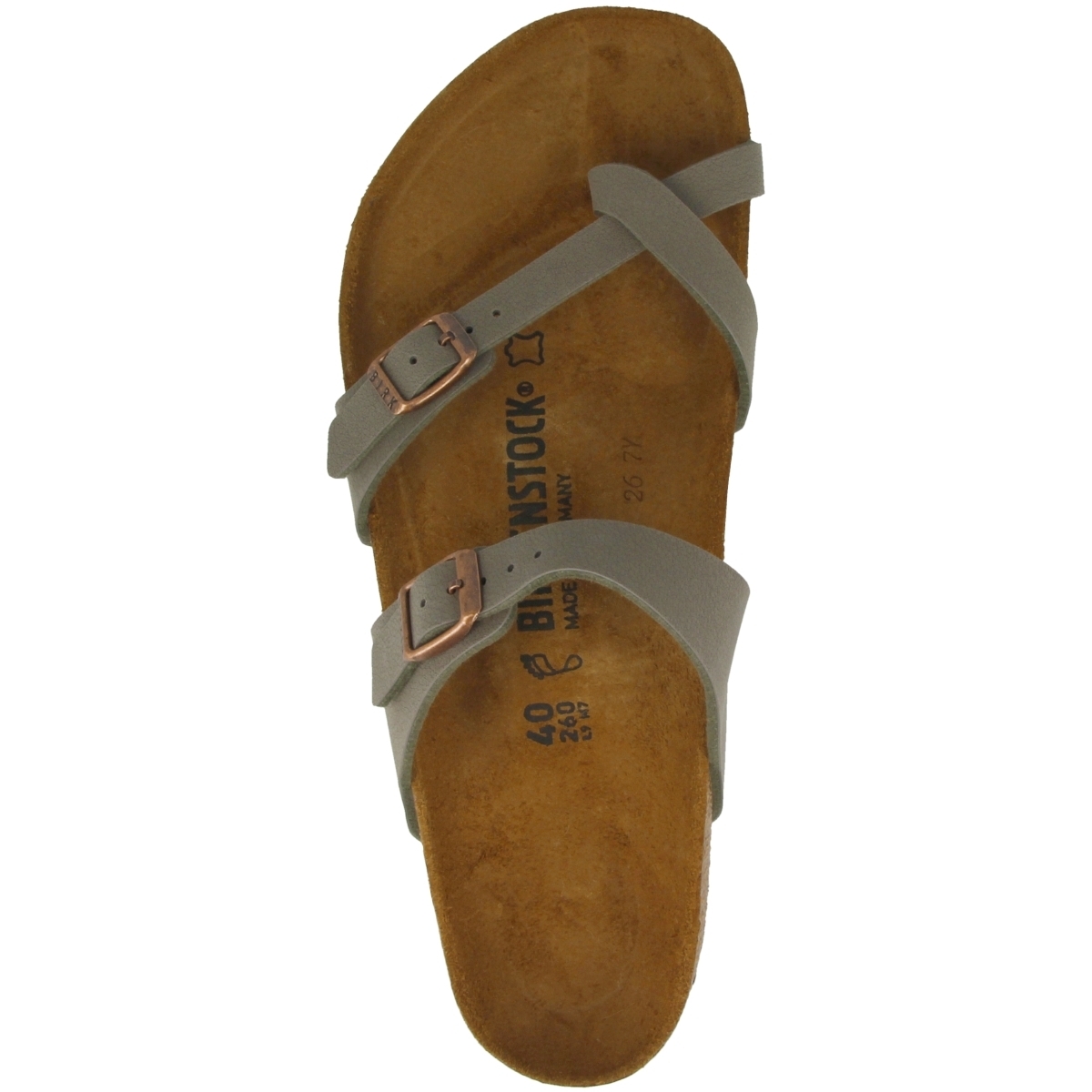 Birkenstock Mayari Birko-Flor Nubuk Sandale normal grau