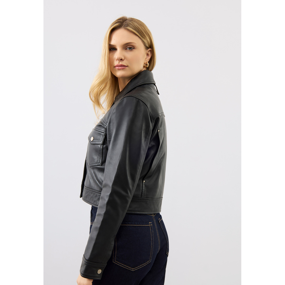 Bolongaro Trevor Lexi Trucker Lederjacke schwarz