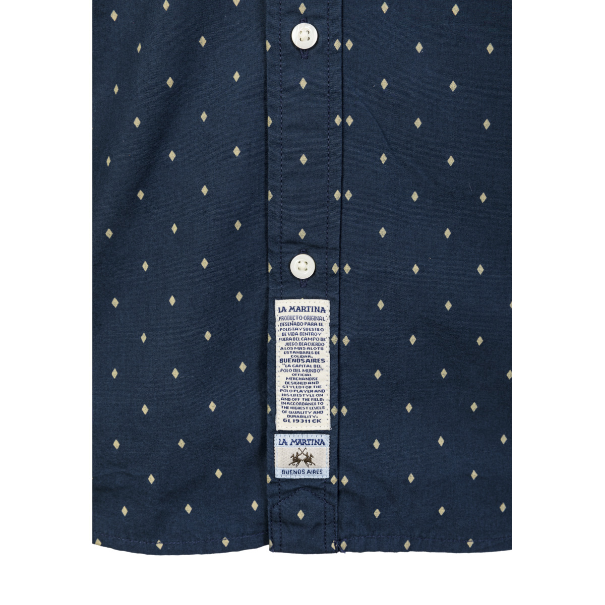 La Martina MBC016 Hemd dunkelblau