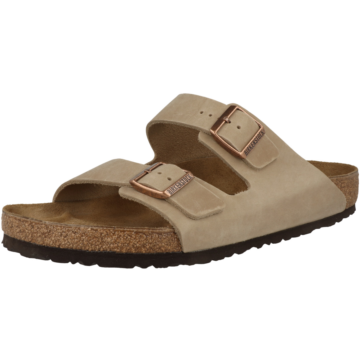 Birkenstock Arizona geöltes Nubukleder Sandale schmal braun Birkenstock Arizona geöltes Nubukleder Sandale schmal braun