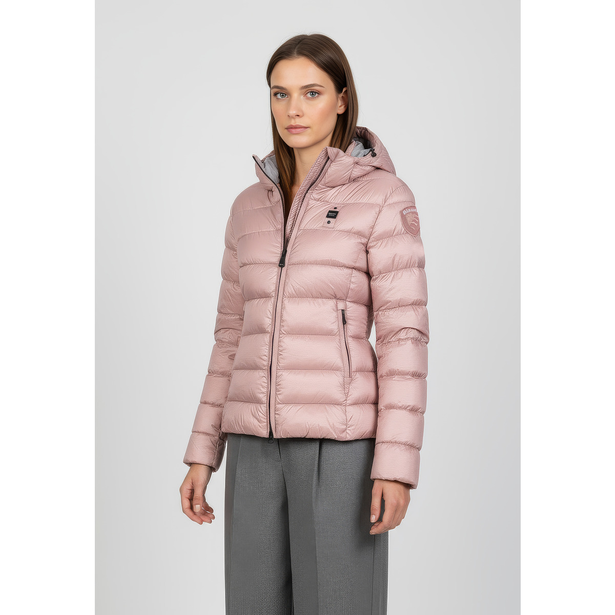 Blauer Caroll Steppjacke rosa