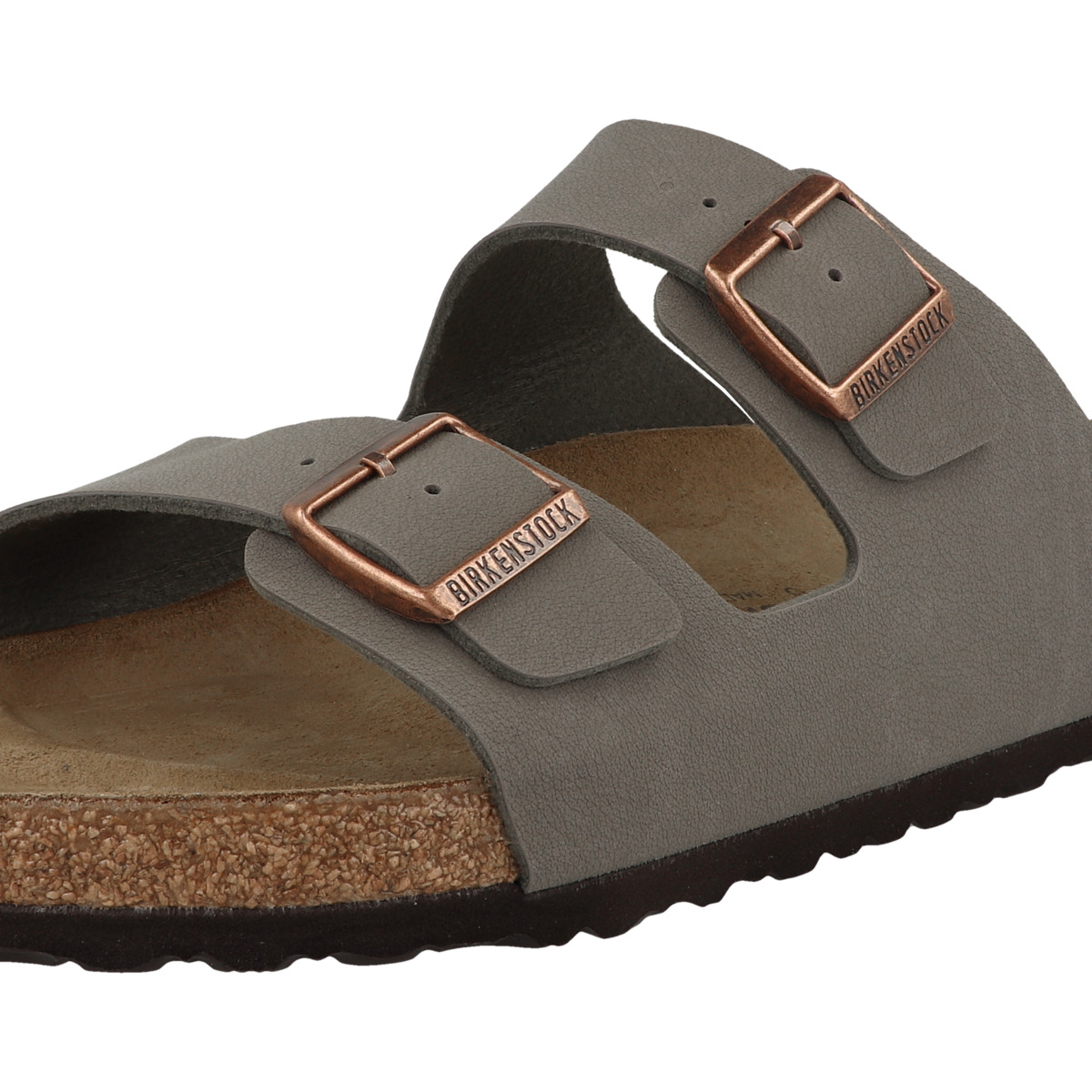 Birkenstock Arizona Birko-Flor Nubuk Sandale normal grau