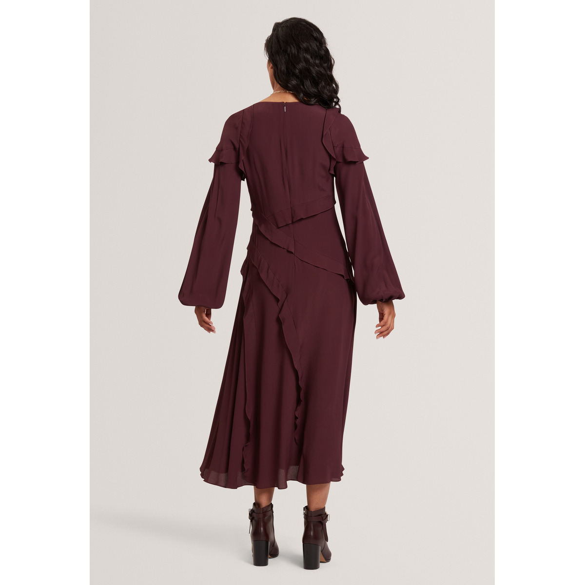 Ted Baker TRUEA Midikleid bordeaux