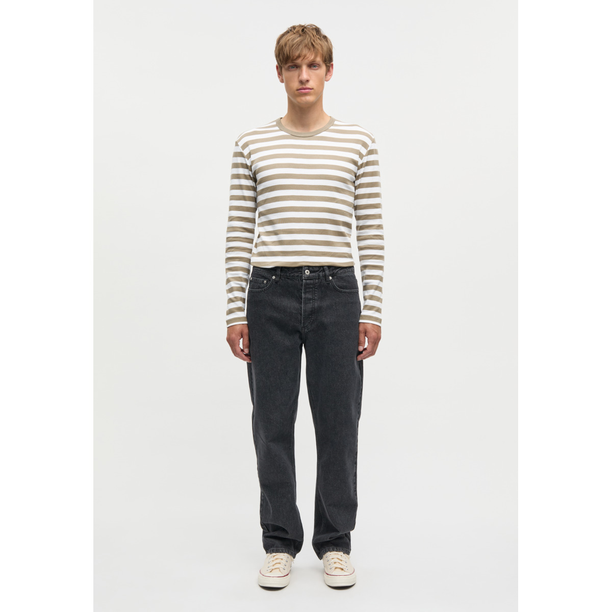 Mads Norgaard Midi Rib Tobias Langarmshirt multicolor