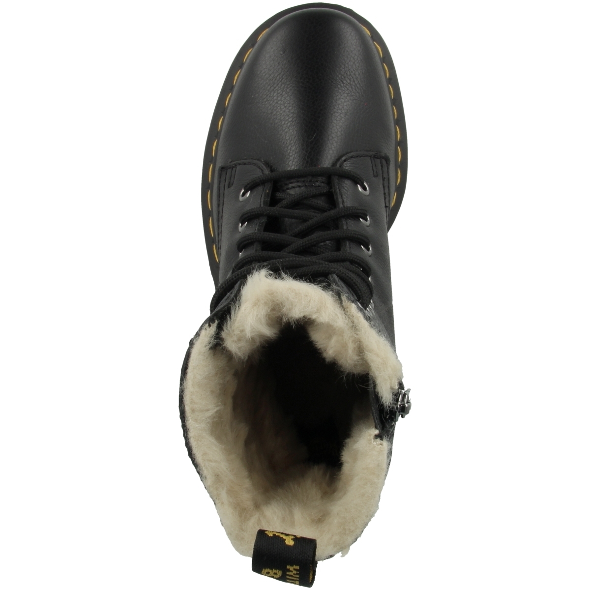 Dr. Martens Jadon Fur Lined Plateau Boots schwarz